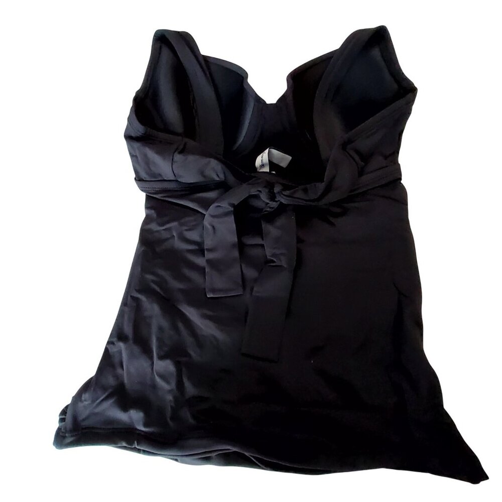 Tmmy Bahamas Black Padded Tankini Swimsuit With Adjustable Tie Back For Women XS - Picture 2 of 14
